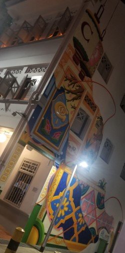 Wall mural by Sam Lo and Blackbook at first left on 1 Keong Saik Rd and Neil Rd.