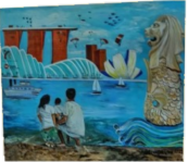 Let Us Celebrate by Belinda Low, right outside Food Centre at Hong Lim Complex.