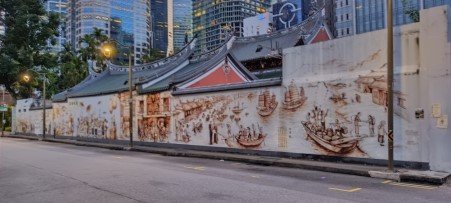 天福宫 (Thian Hock Keng temple) 的叶耀宗 (Yip Yew Chong) 福建会馆 (Hokkien Huay Kuan) 壁画。