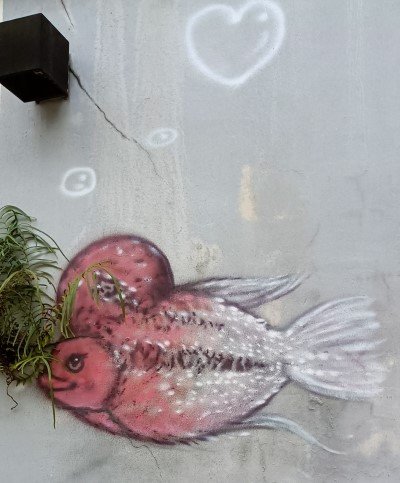 Goldfish mural by Unknown Artist.