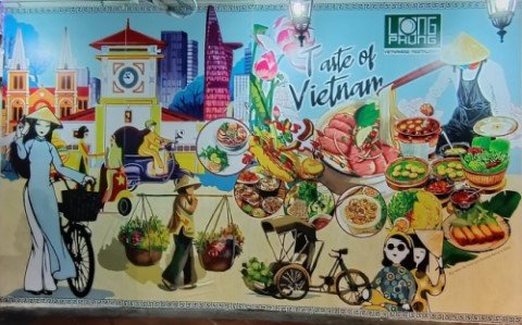 Taste of Vietnam mural commissioned by Long Phung Vietnamese Restaurant.