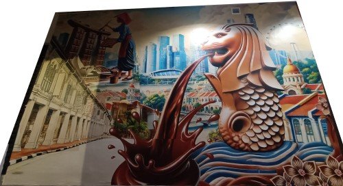 巧克力精灵壁画。