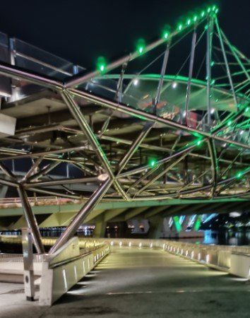 Youth Olympic Bridge underneath the Helix Bridge.