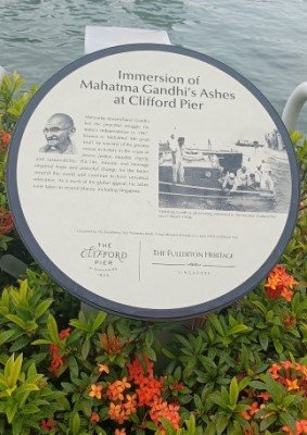 Immersion of Mahatma Gandhi Ashes at Clifford Pier.