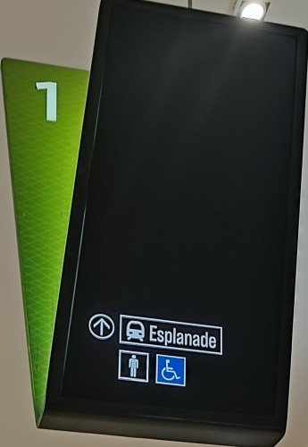 Once at Level 1 follow Esplanade MRT signs.