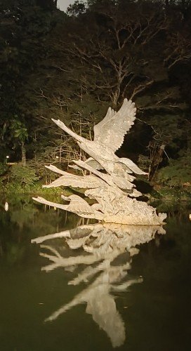 Flight of Swans, which is located at the Swan Lake is created by Eng Siak Loy.