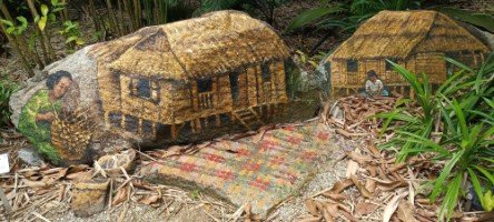 民族植物园内由叶耀宗创作的工艺壁画。