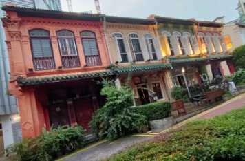 Emerald Hill Conservation Area 翡翠山保护区的文物建筑。
