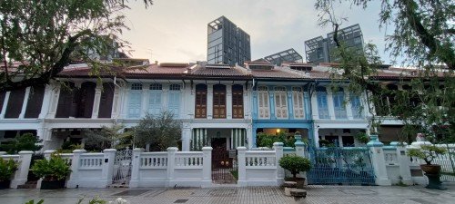 Emerald Hill Conservation Area 翡翠山保护区的文物建筑。