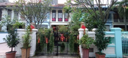 Emerald Hill Conservation Area 翡翠山保护区的文物建筑。