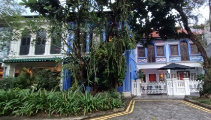 Emerald Hill Conservation Area 翡翠山保护区的文物建筑。