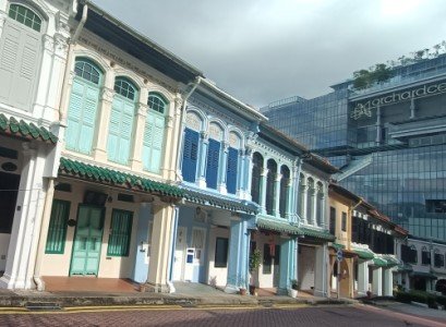 Emerald Hill Conservation Area 翡翠山保护区的文物建筑。