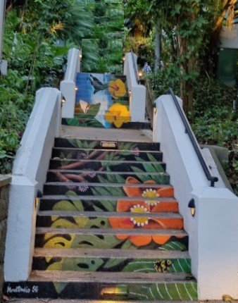 Mural Studio SG 的楼梯壁画。