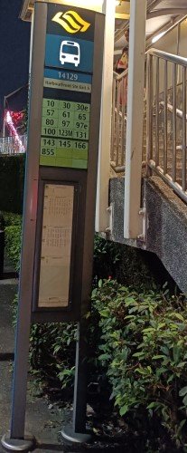 Starting Journey at 14129 HarbourFront Station Exit A bus stop.