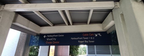 Cross the overhead bridge.