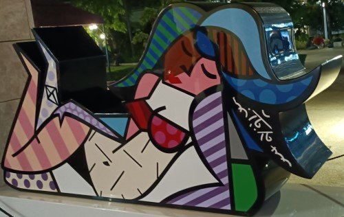 Bikini Lady near Resorts World Sentosa Station.