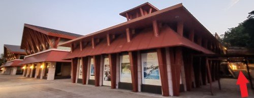 Return to the covered walkway and follow signs to Universal Studios.
