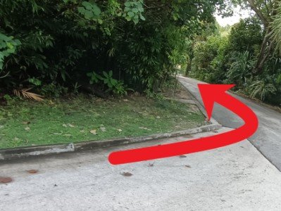 左转并沿着马路行驶。