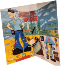 不知名的艺术家的壁画。