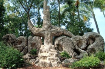 位于亚洲大陆最南端的圣淘沙 3D 标志。