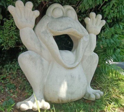 圣淘沙香格里拉大酒店入口附近的青蛙。