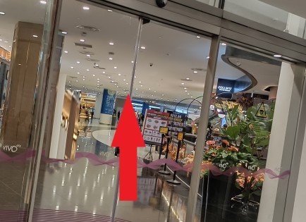 Enter the VivoCity Mall through the side entrance.