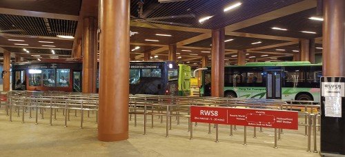 Get off at Resorts World Sentosa bus stop.